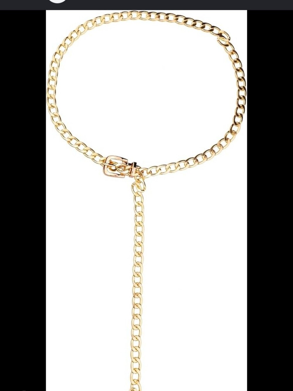Gold Tone Drape Chain Belt